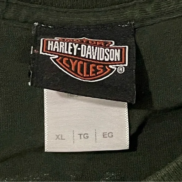 Harley Davidson Men’s Green XL Short Sleeve Graphic T-shirt Bartlett El Paso - Picture 3 of 6